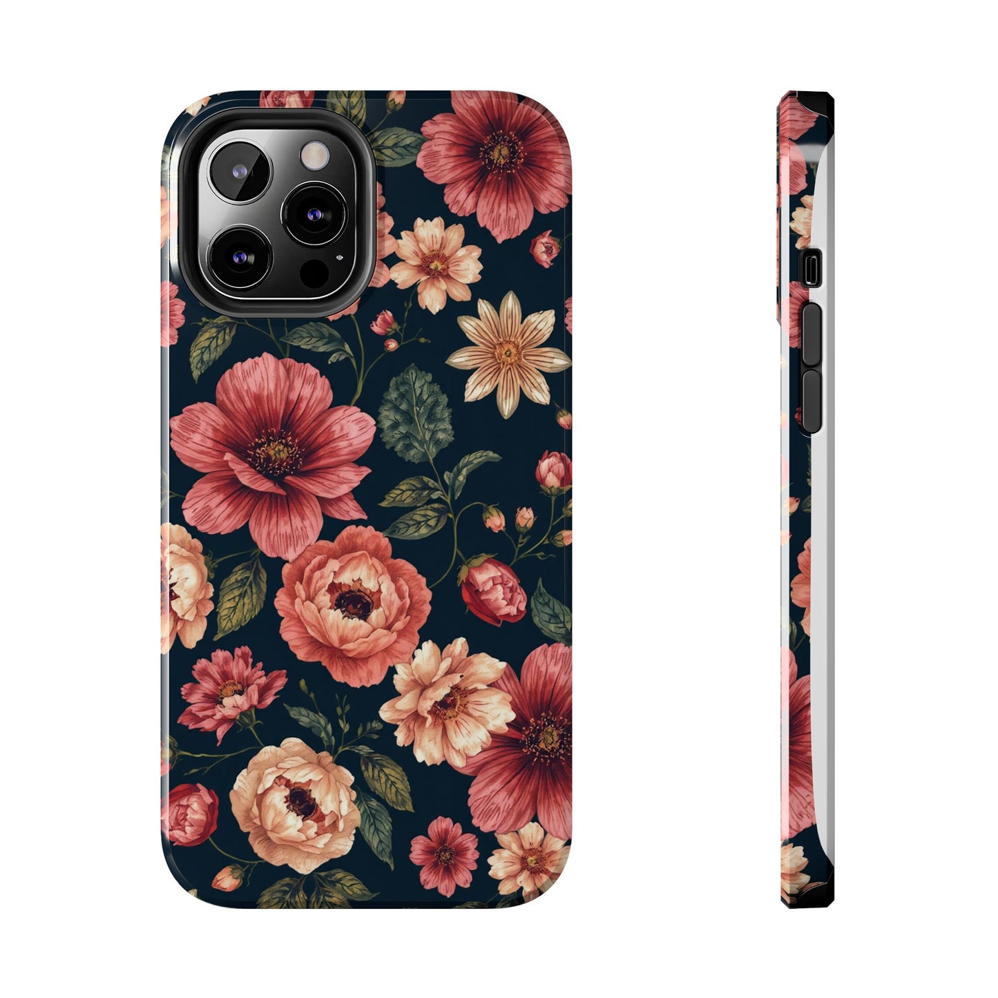 Spring Power! Floral Tough Phone Case - Durable Protection with Elegant Flower Design - for iPhone