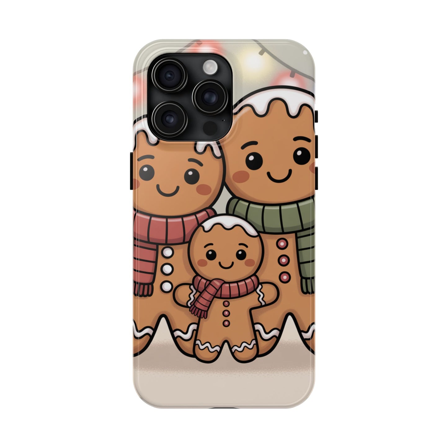 Gingerbread Cartoon Family Tough Phone Case – Festive Holiday Protection