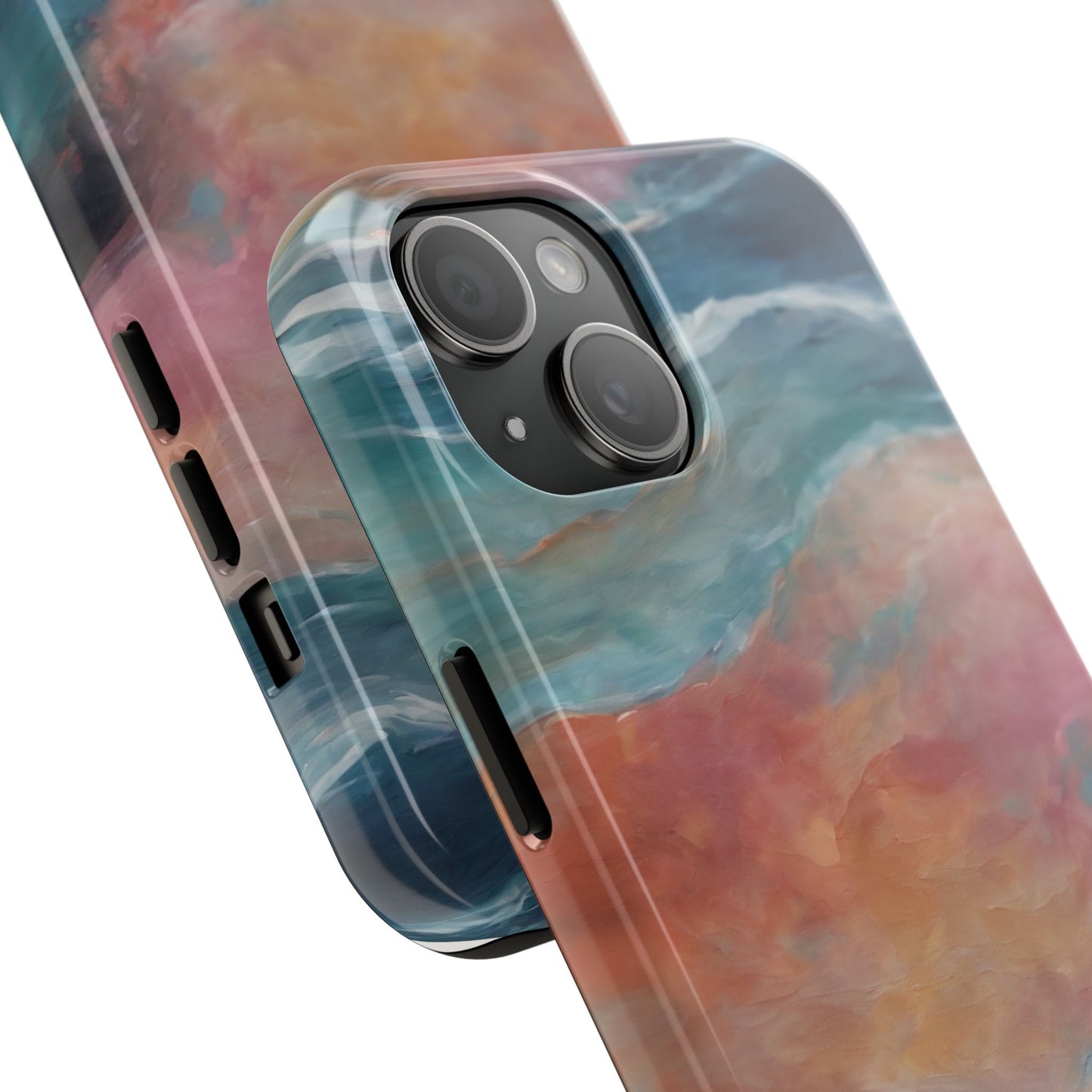 Artistic Painted Sea Tough Phone Case - Abstract Waves Design - for iPhone