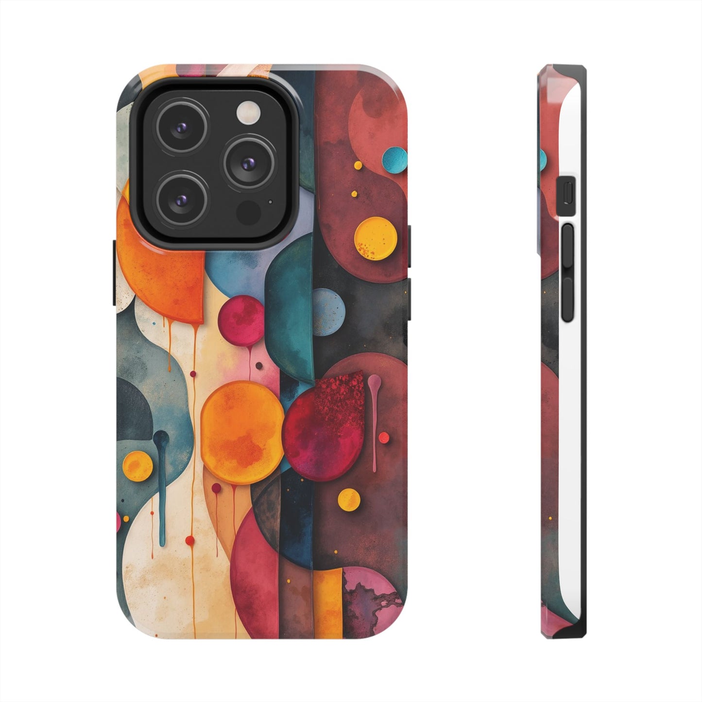 Artistic Tough Phone Cases - Colorful Abstract Design for Trendy Protection - for iPhone