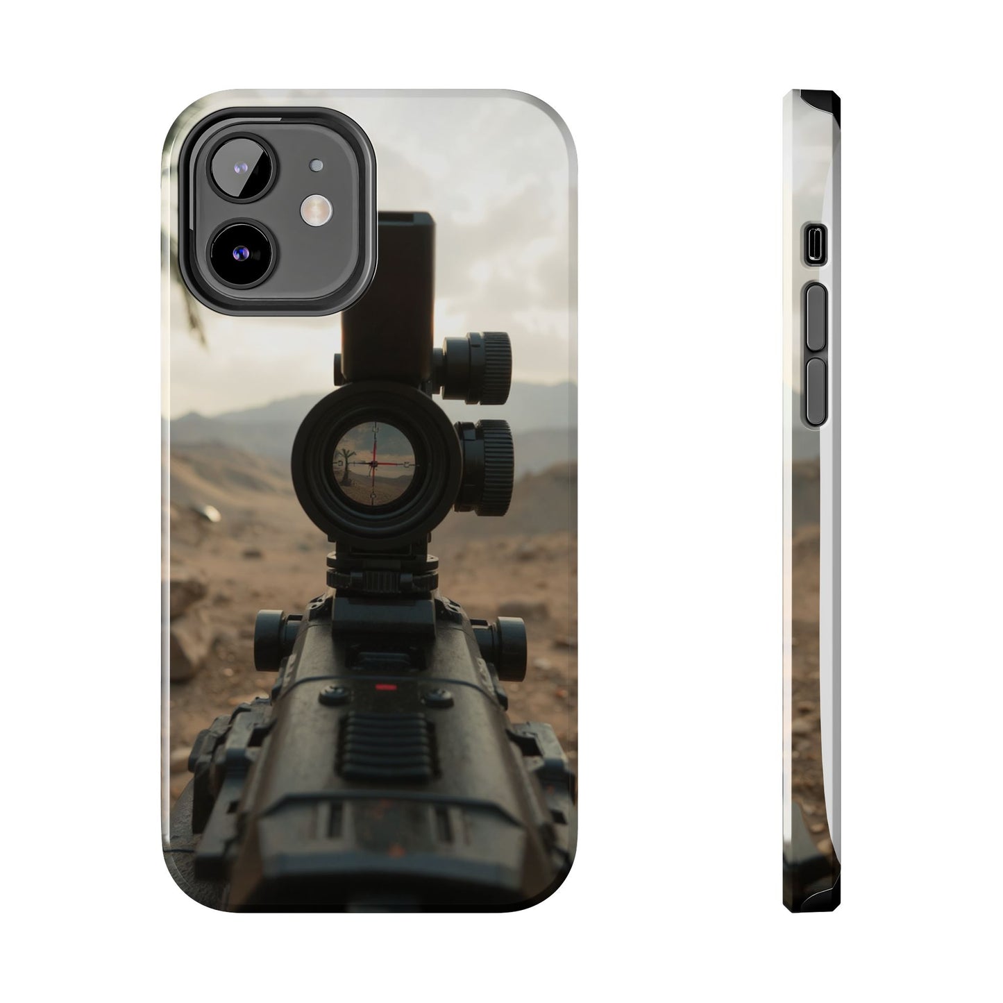 Tough Phone Case with Sniper Scope Design - Durable & Stylish Protection for Outdoors Enthusiasts