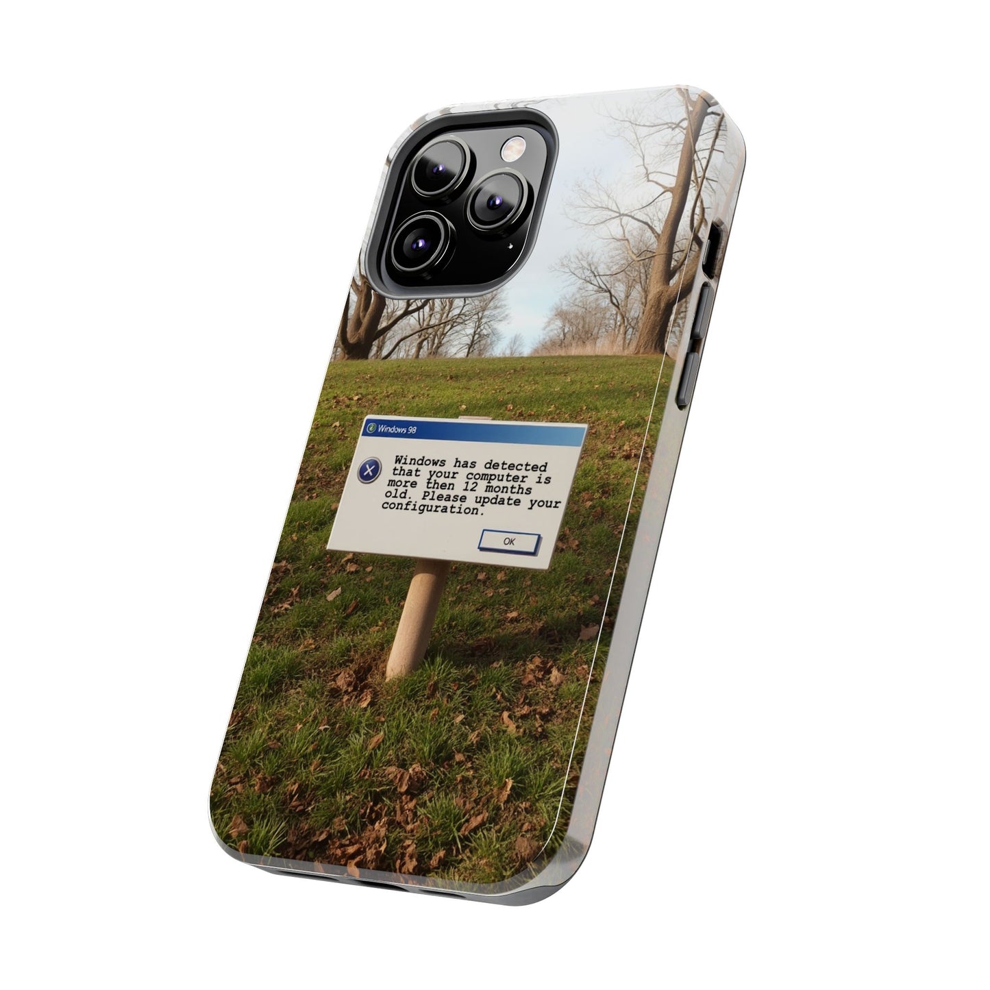 Durable Phone Case with Windows 98 Error Message Design - Perfect Gift for Tech Lovers
