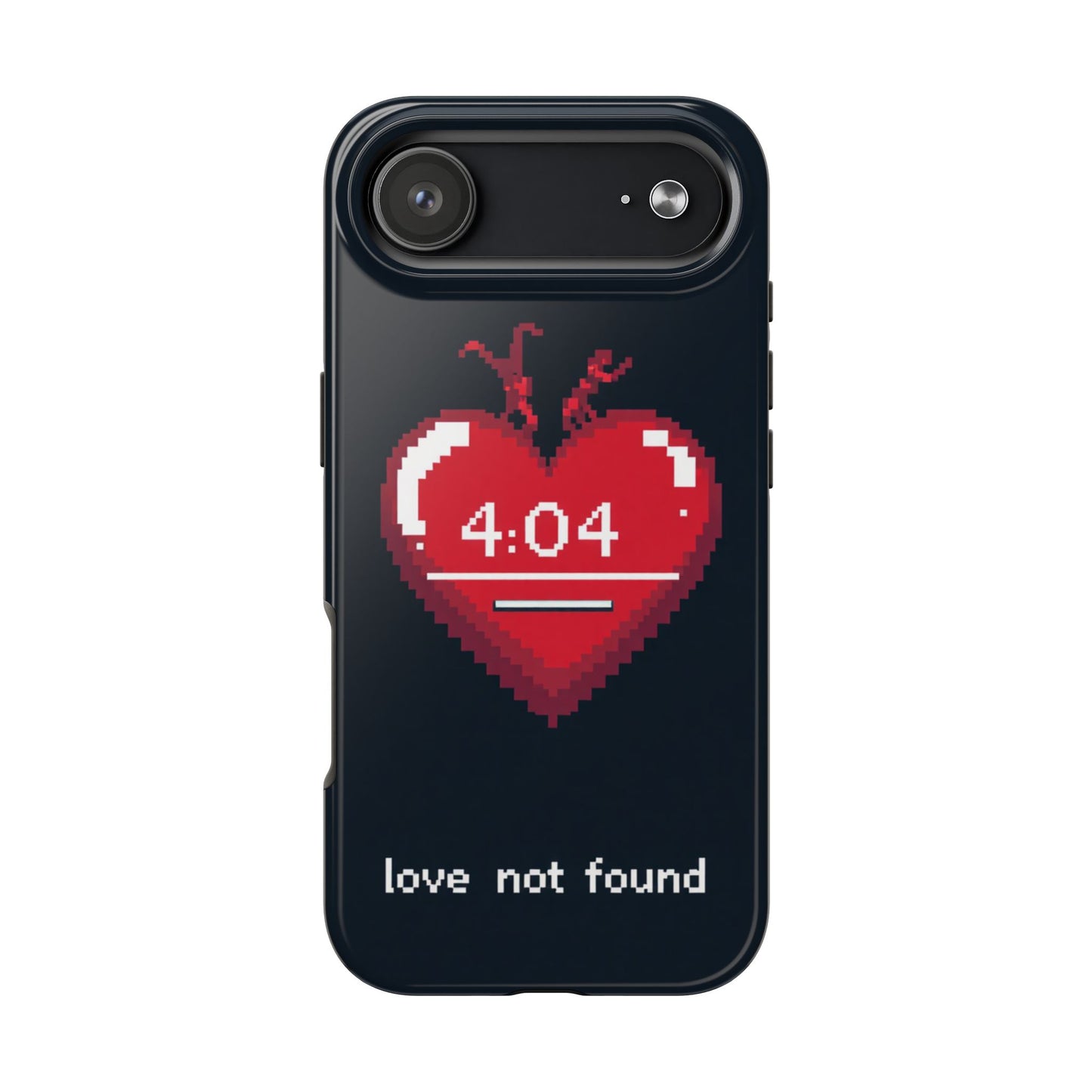 Vintage Pixel Heart Tough Phone Case - "404 Love Not Found" Design