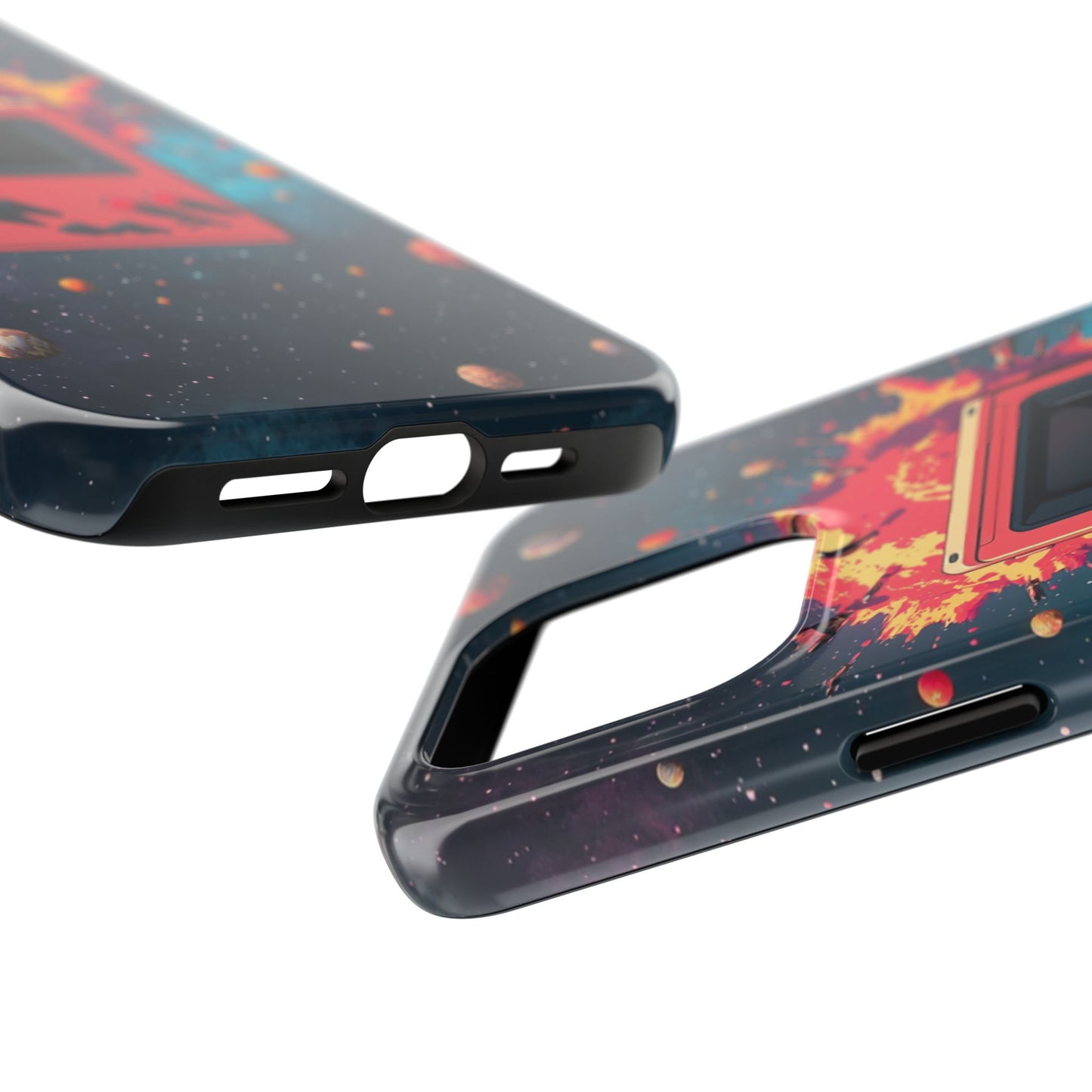 Retro Gaming Tough Phone Case - Space Adventure Design
