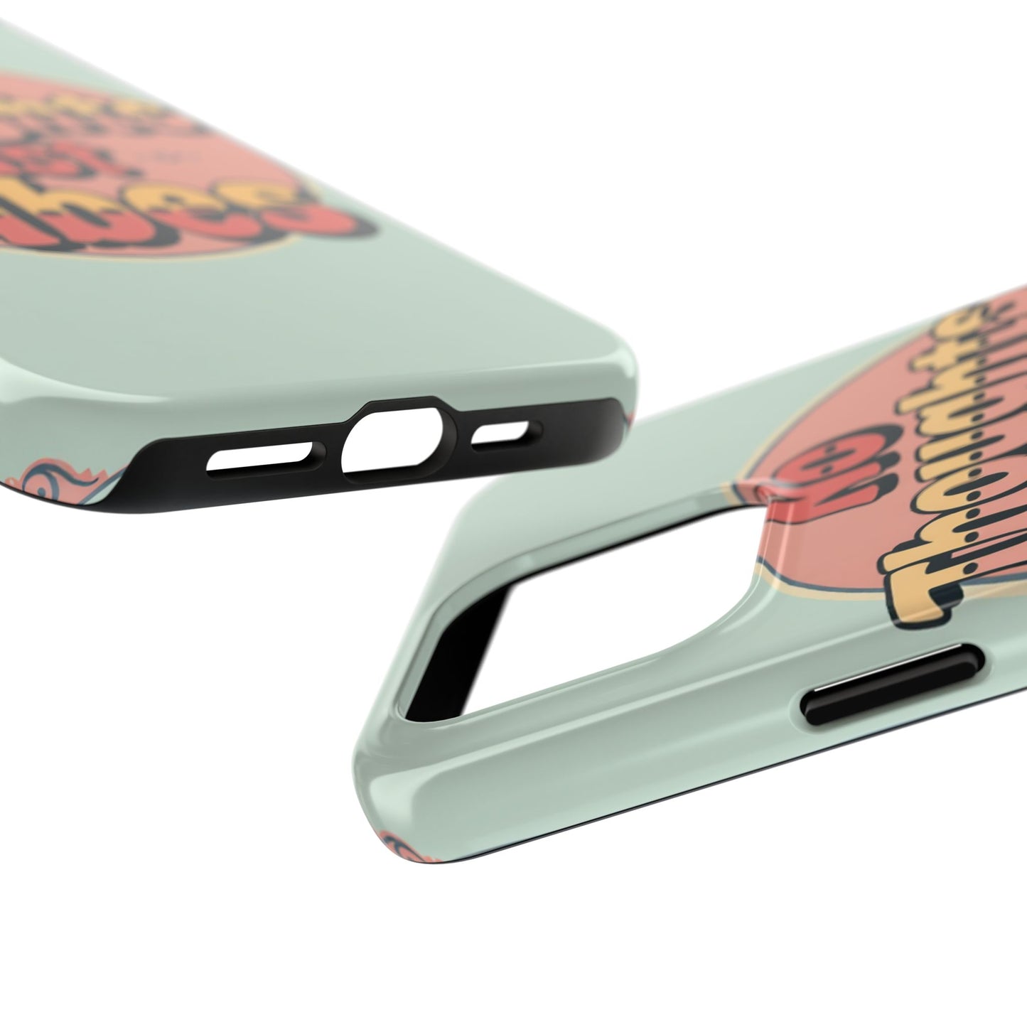 No Thoughts Just Vibes Phone Case - Fun Tough Phone Cover for Positive Energy