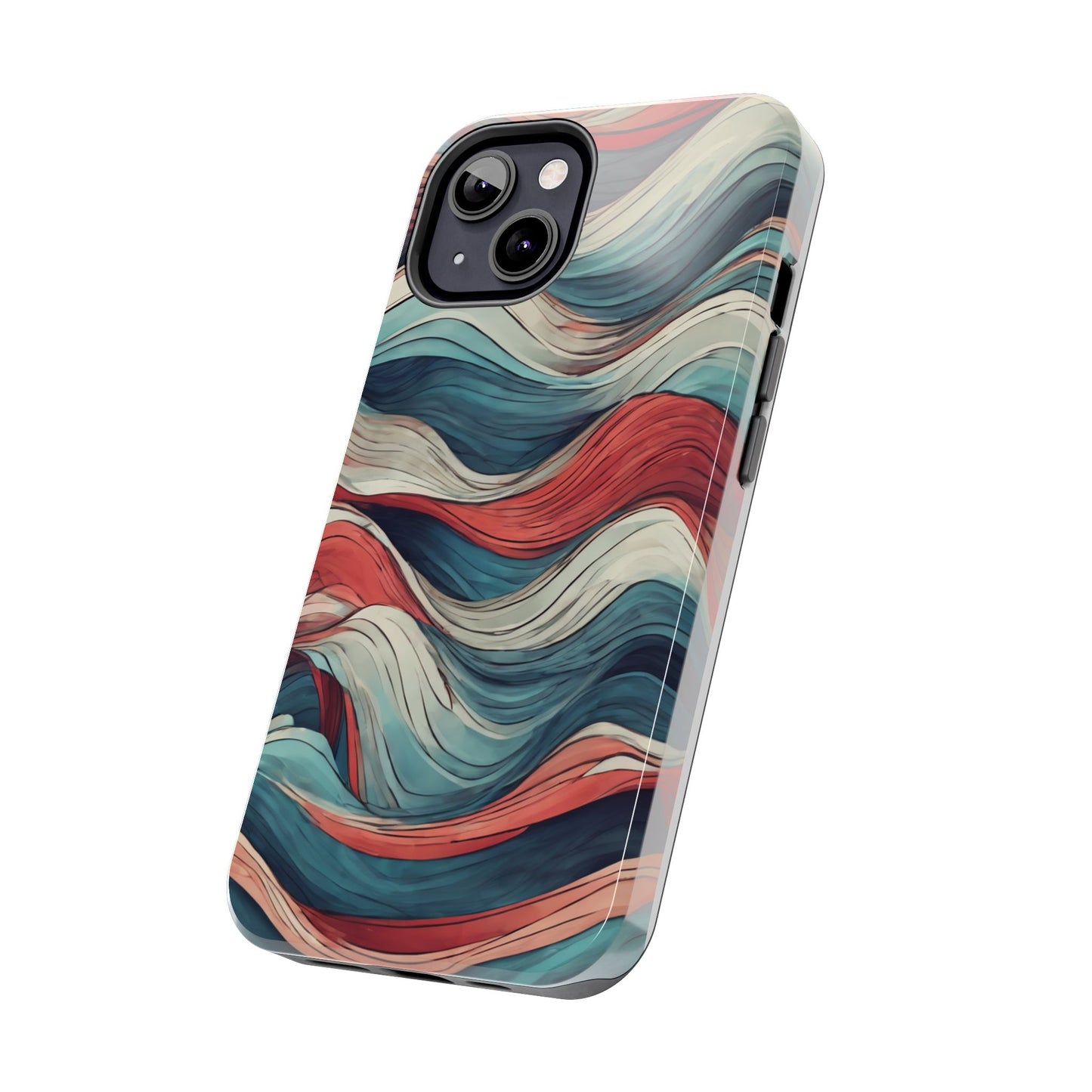 Abstract Waves Tough Phone Case - Stylish & Durable Phone Protection - for iPhone
