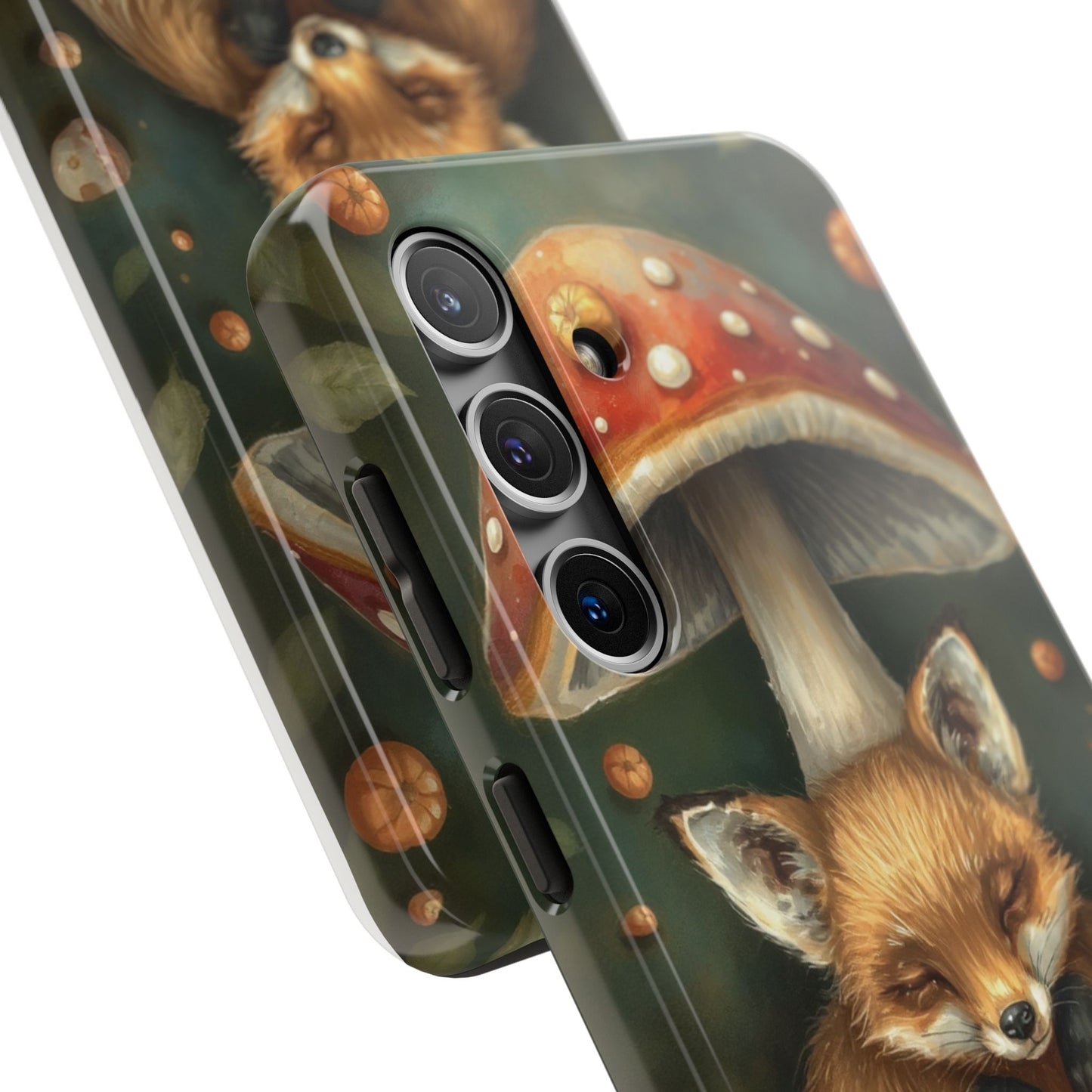 Cute Fox & Mushroom Phone Case - Tough Protective Cover