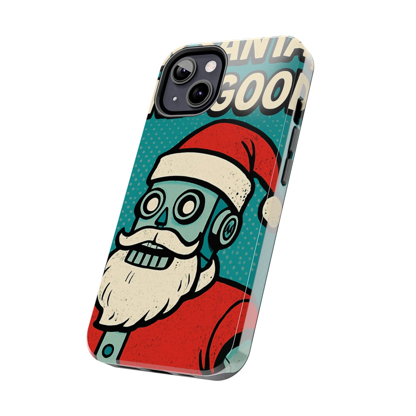 Santa Robot Phone Case - Durable Tough Design for Holidays