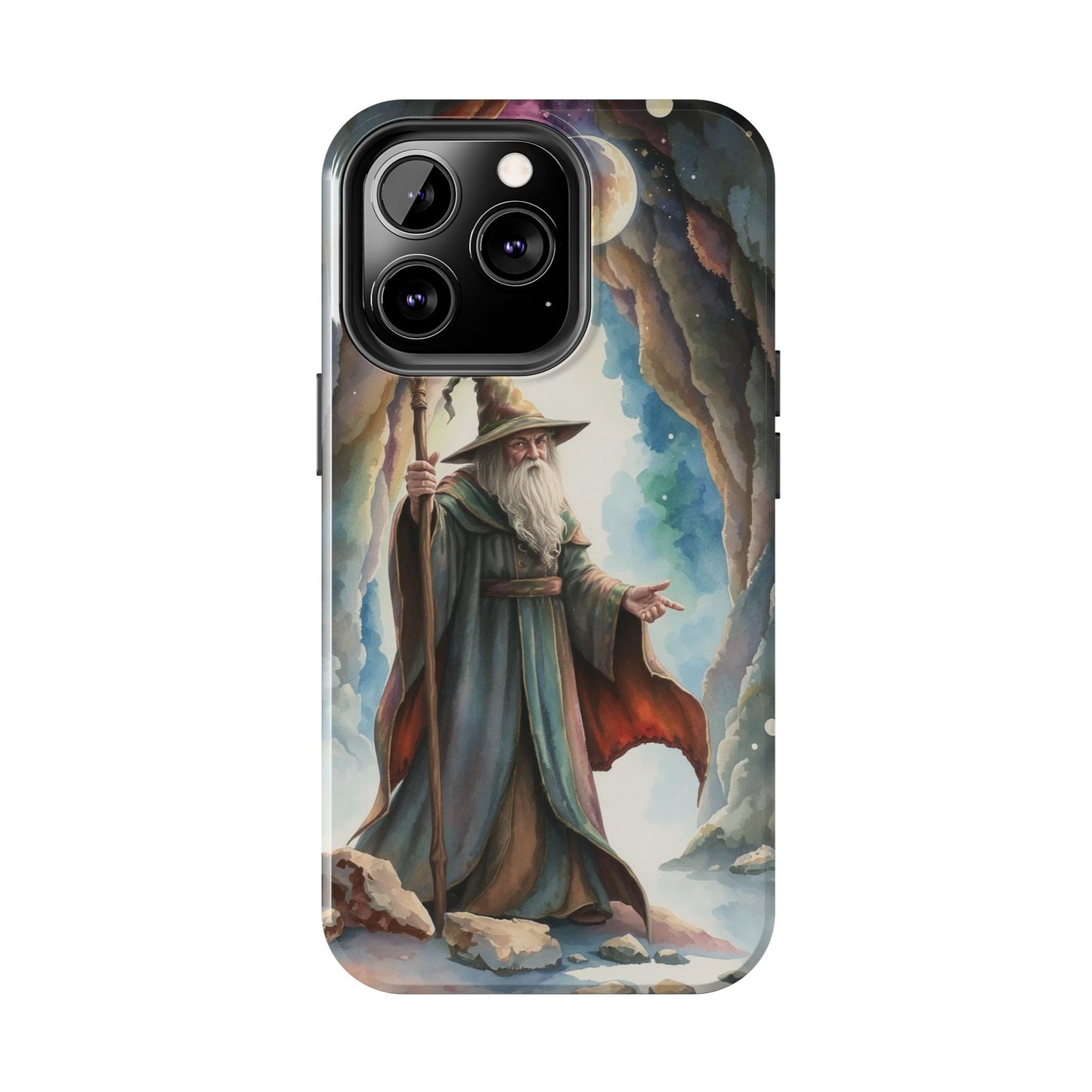 Magical Wizard Phone Case - Tough, Durable Phone Cover for Fantasy Lovers, Geek Gift, Unique Design, Celestial Phone Accessory