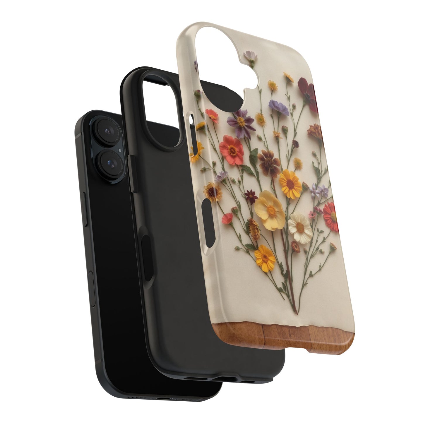 Floral Tough Phone Case - Durable Protection with Nature-Inspired Design