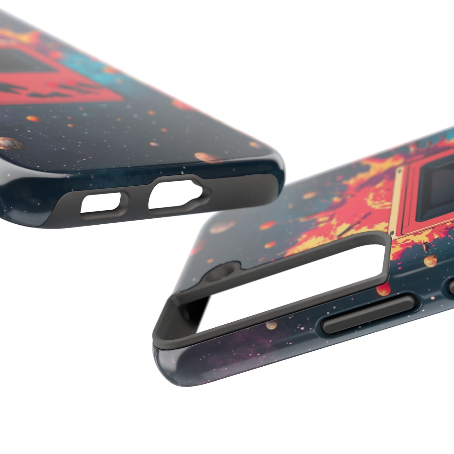 Retro Gaming Tough Phone Case - Space Adventure Design