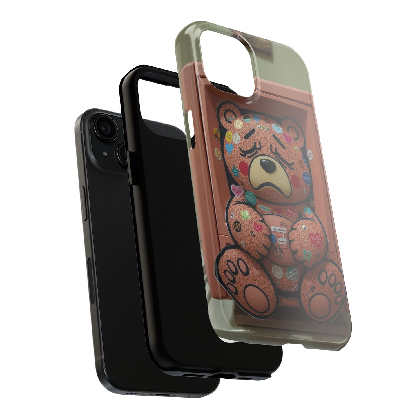 Cute Bear Tough Phone Case - Durable Protection with Fun Design