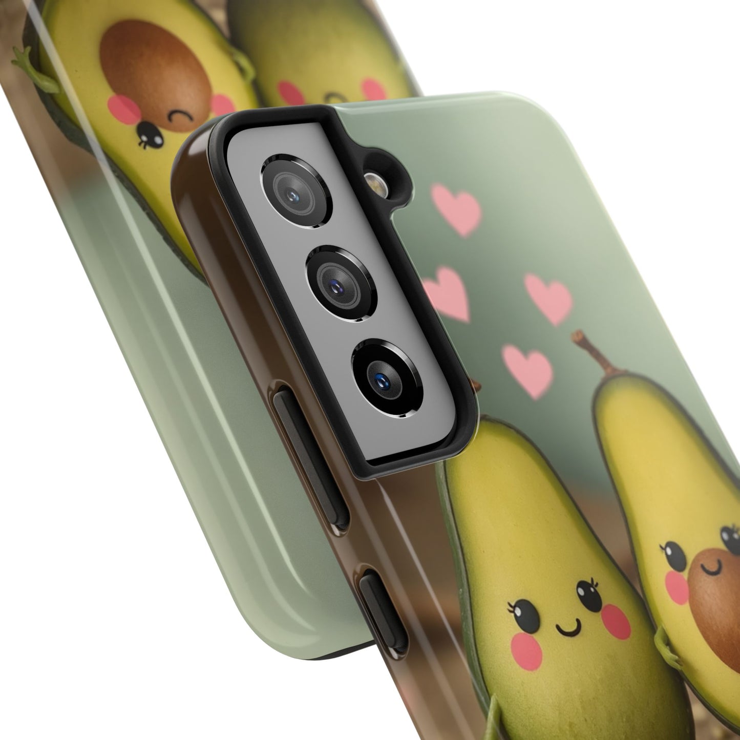 Cute Avocado Phone Case, Funny Tough Case, Quirky Phone Accessory, Gifts for Foodies, Valentine's Day Present