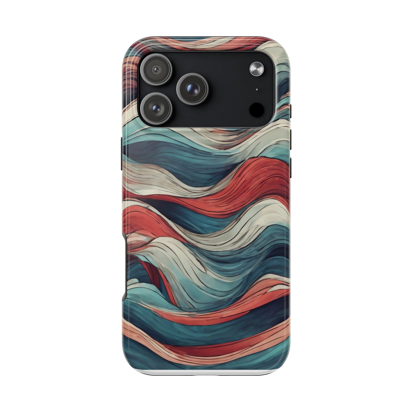 Abstract Waves Tough Phone Case - Stylish & Durable Phone Protection - for iPhone