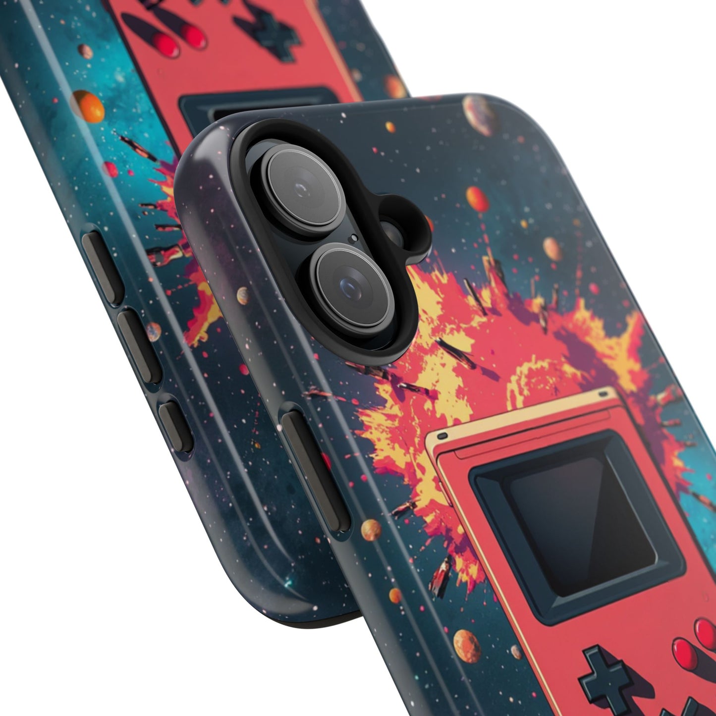 Retro Gaming Tough Phone Case - Space Adventure Design