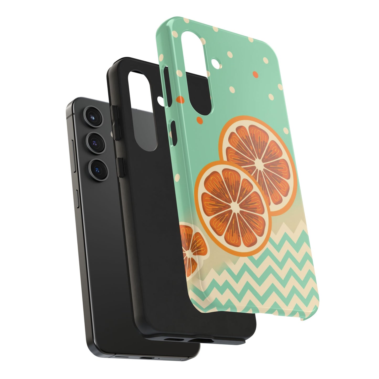 Citrus Vibe Tough Phone Case - Fun Orange Slice Design