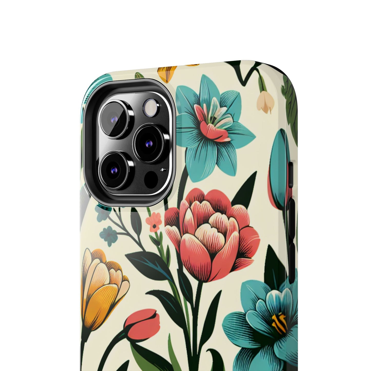 Floral Tough Phone Case - Vibrant Flower Design for Stylish Protection - for iPhone