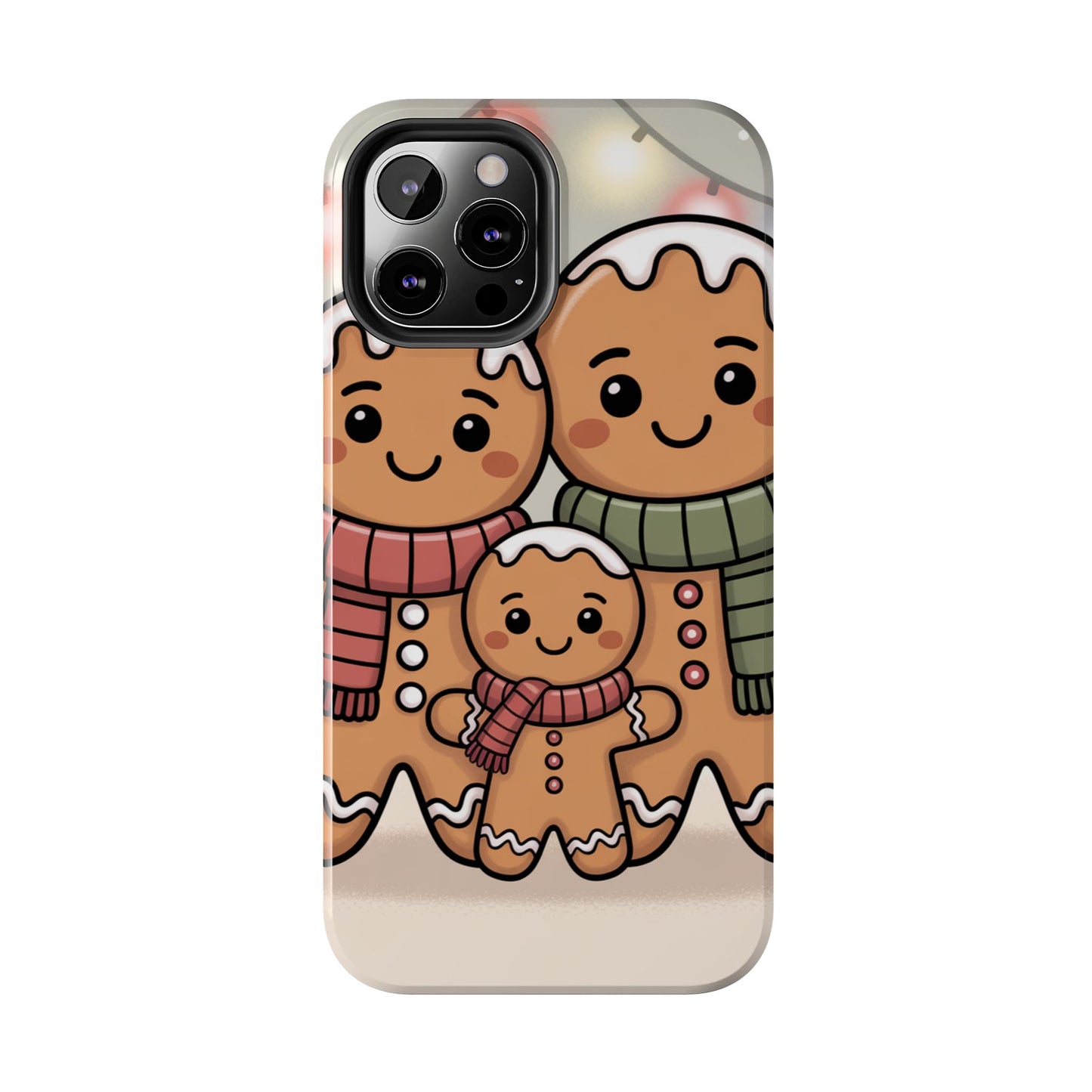 Gingerbread Cartoon Family Tough Phone Case – Festive Holiday Protection