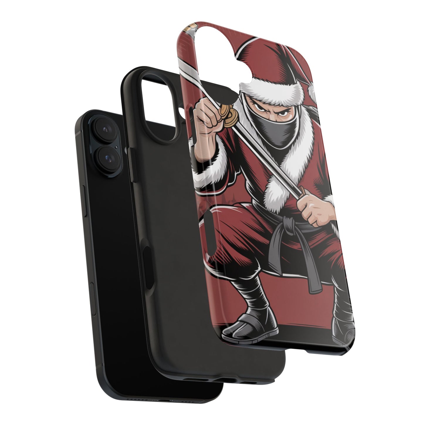 Ninja Santa Tough Phone Case | Durable Holiday Phone Cover for iPhone