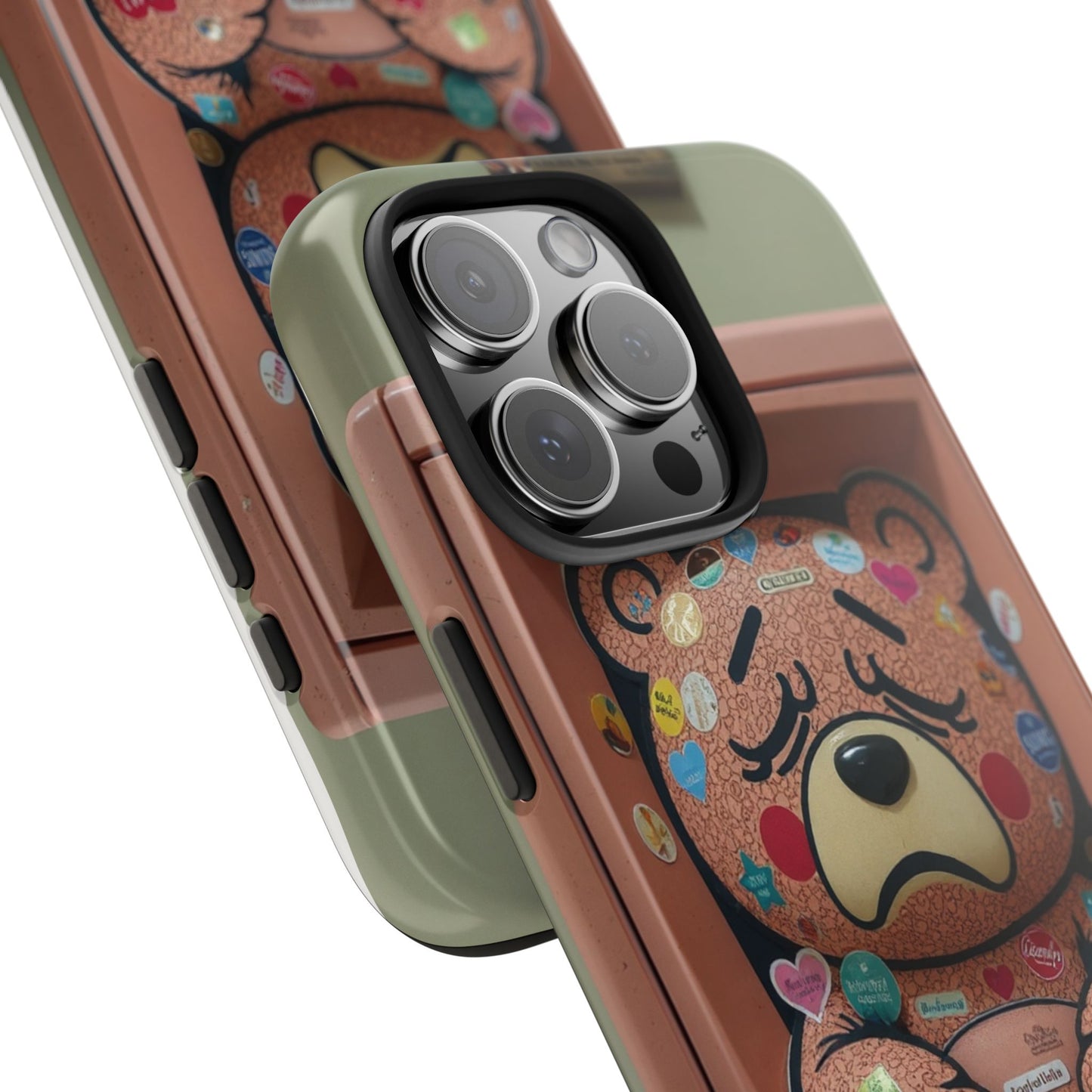 Cute Bear Tough Phone Case - Durable Protection with Fun Design