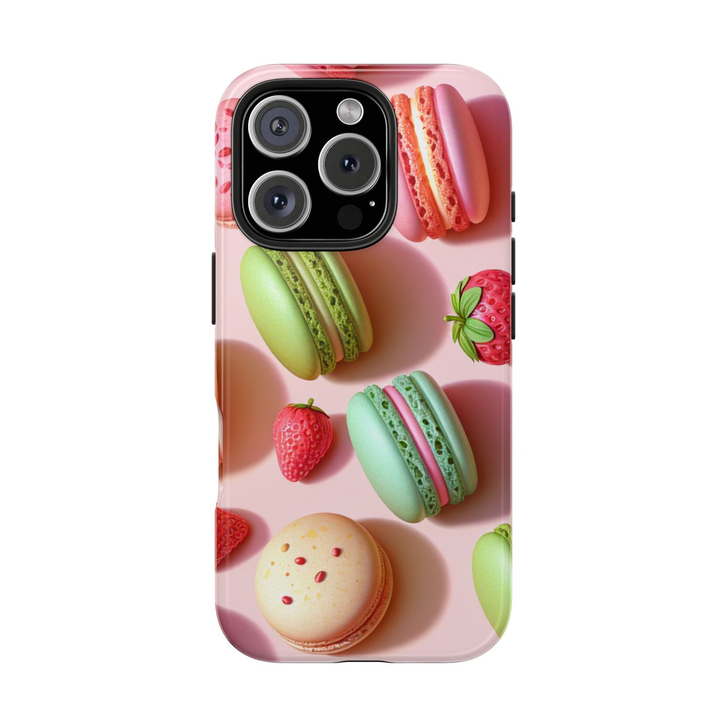 Macaron-Inspired Tough Phone Cases - Colorful Sweet Design - for iPhone