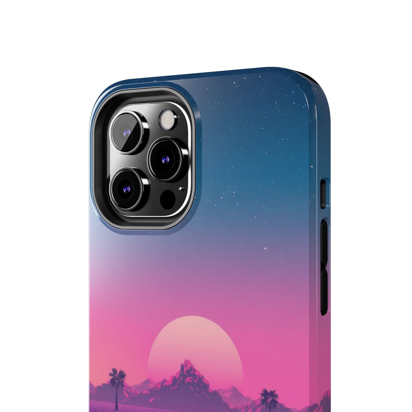 Retro Aesthetic Tough Phone Case - Vibrant Sunset Design