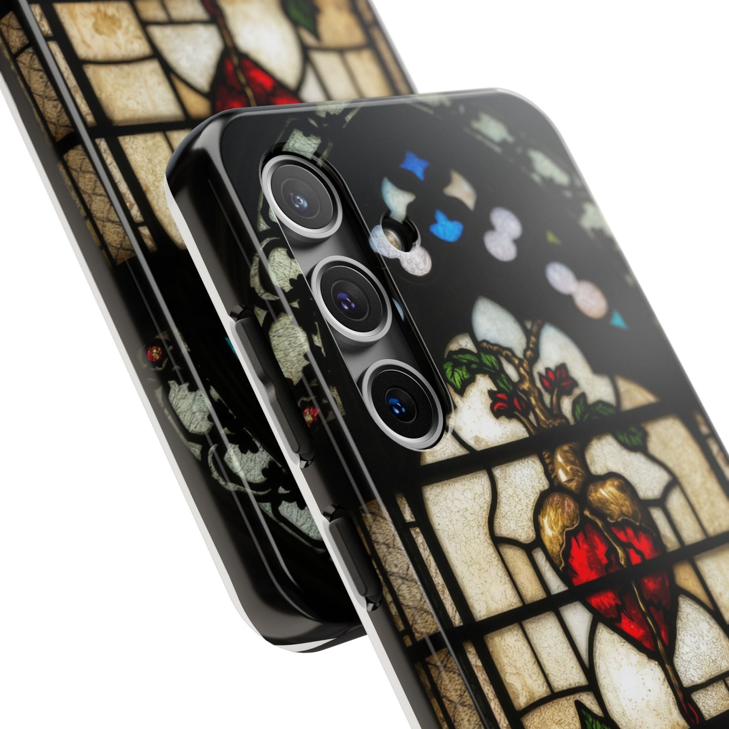 Stained Glass Heart Tough Phone Case - Unique Design for Protection & Style