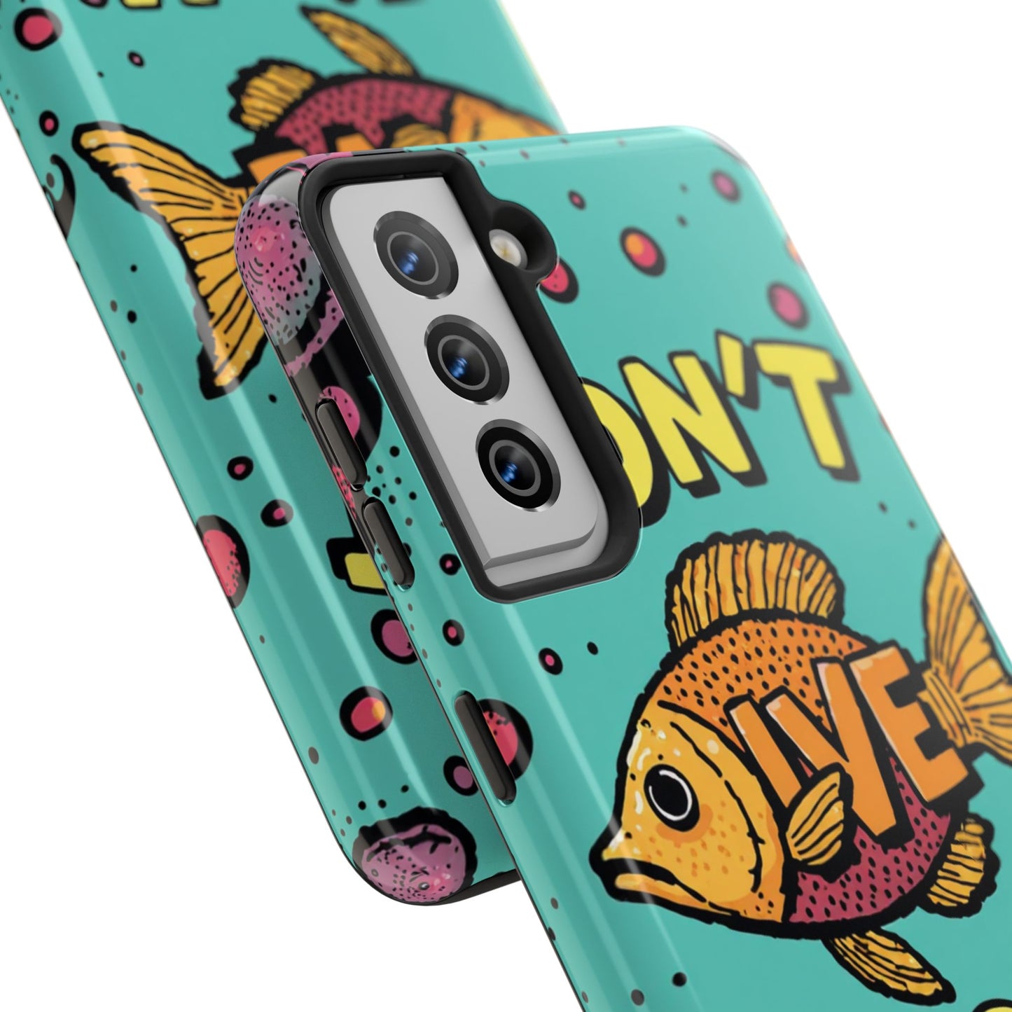 Catchy Fish-Themed Tough Phone Cases, Unique Gift for Fish Lovers, Durable Protection for Phones, Fun Aquatic Design, Ideal for Holidays