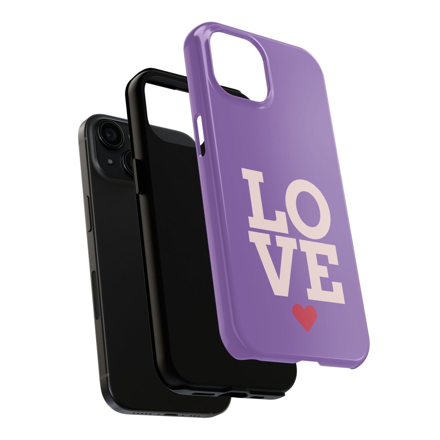 Purple Love Phone Case - Durable & Stylish Tough Case - for iPhone