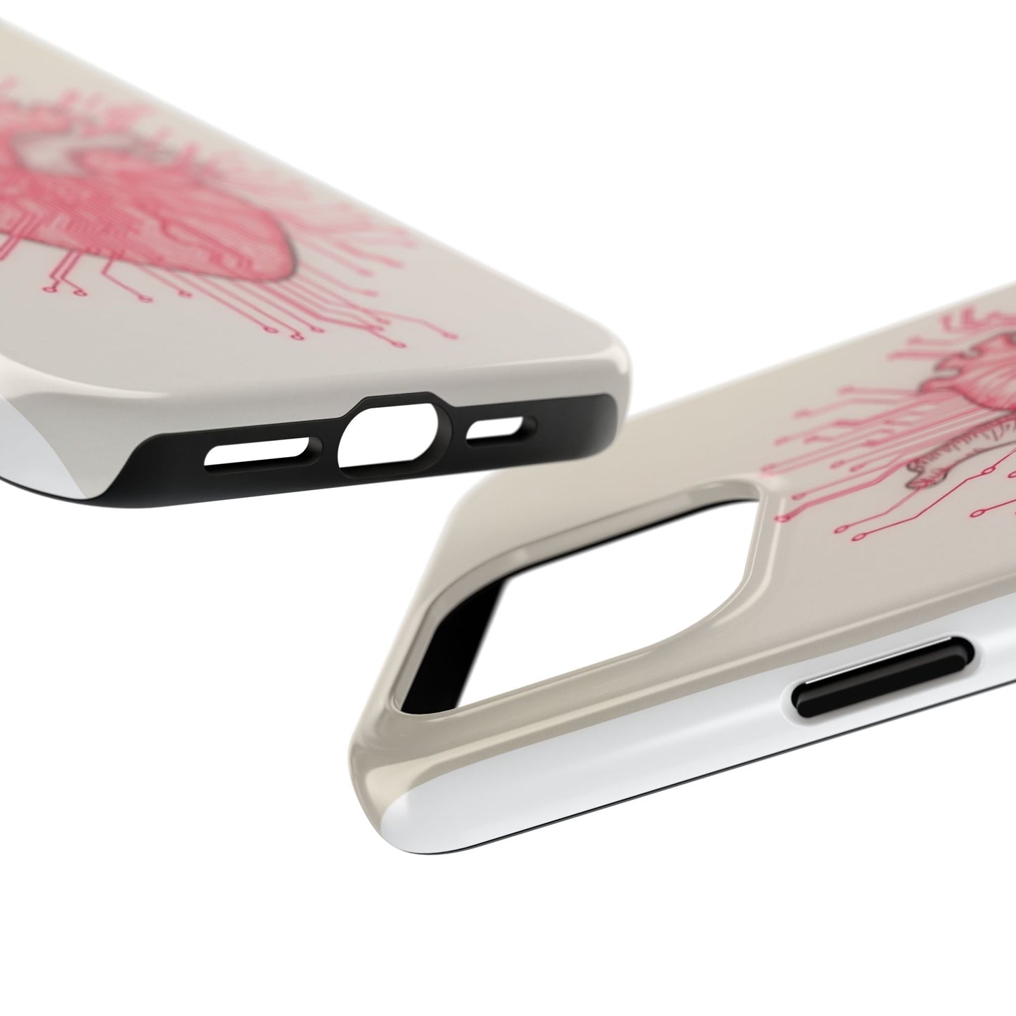 Heart Circuit Tough Phone Case – Unique Tech-Inspired Design for Tech Lovers