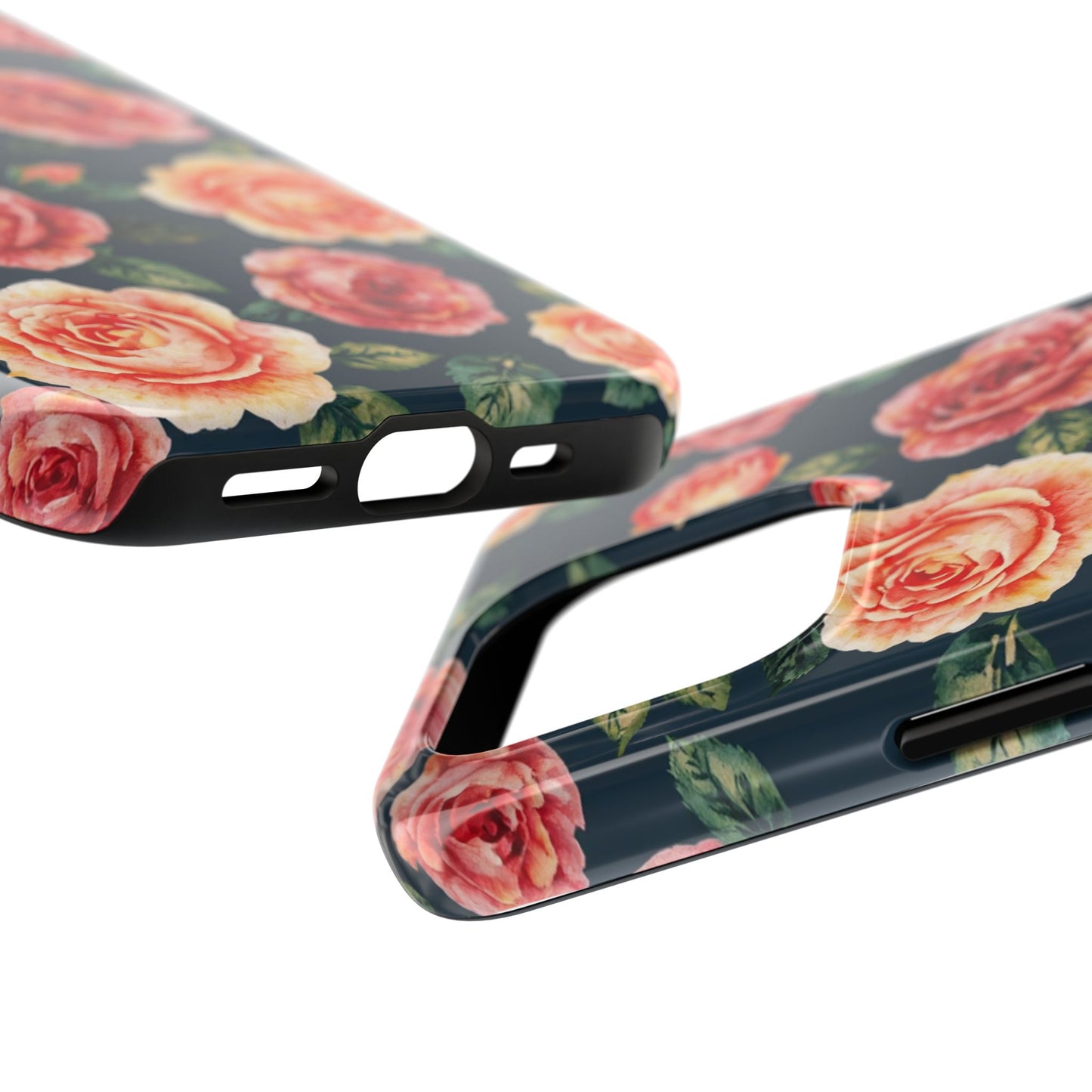 Floral Tough Phone Cases - Durable & Stylish New Age Rose Design - for iPhone