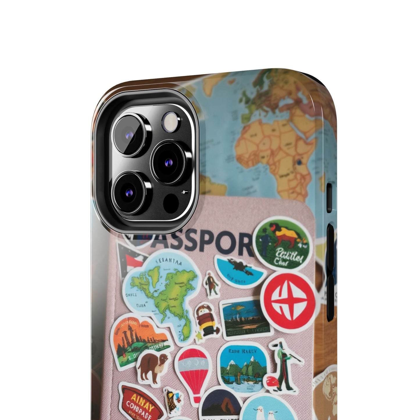 Adventure Stickers Phone Case - Tough Protection for Travel Lovers