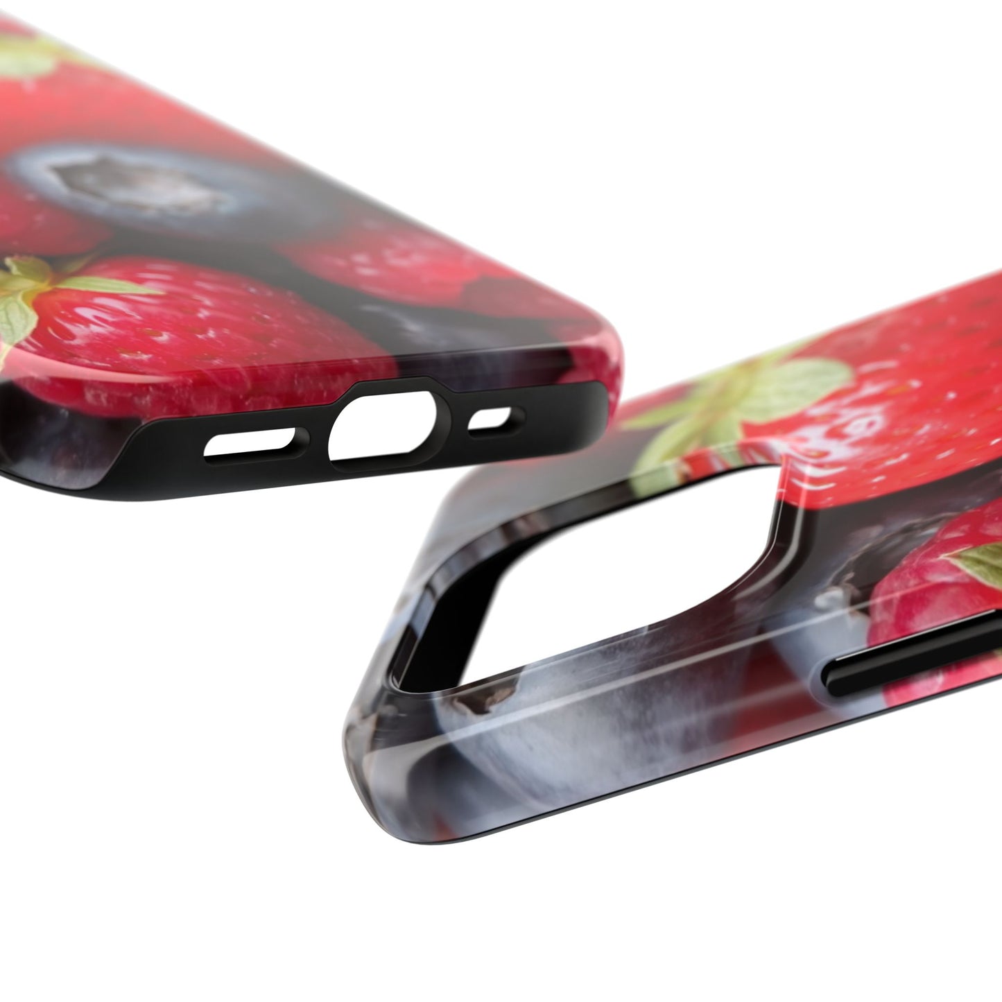 Fruit-Themed Tough Phone Case - Berry Burst Design
