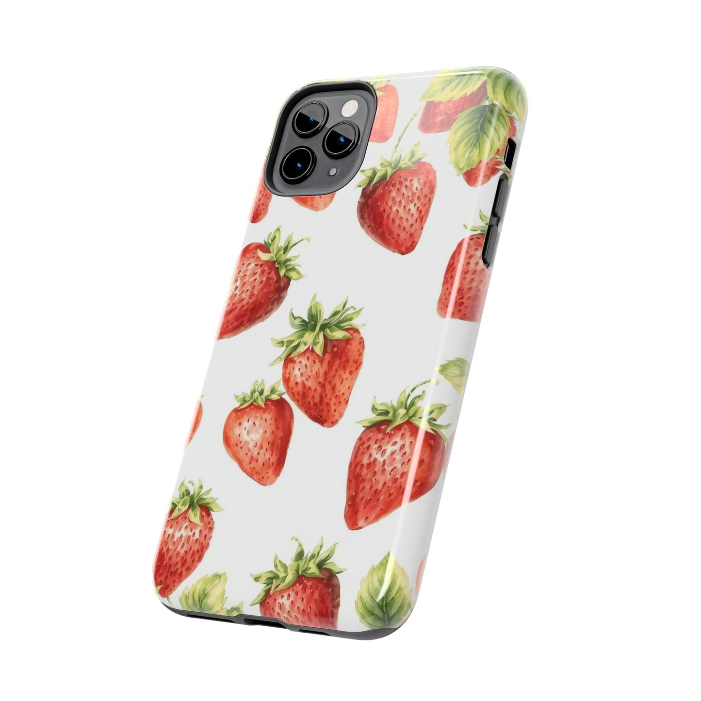 Strawberry Tough Phone Case - Durable Protection with a Fresh Design - for iPhone
