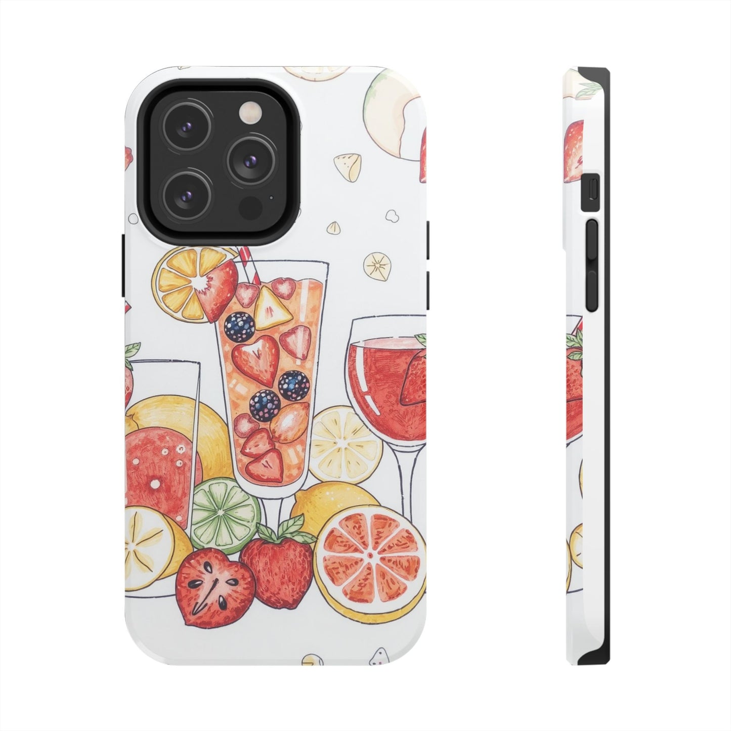 Colorful Fruit Cocktail Tough Phone Case - Perfect for Summer Vibes
