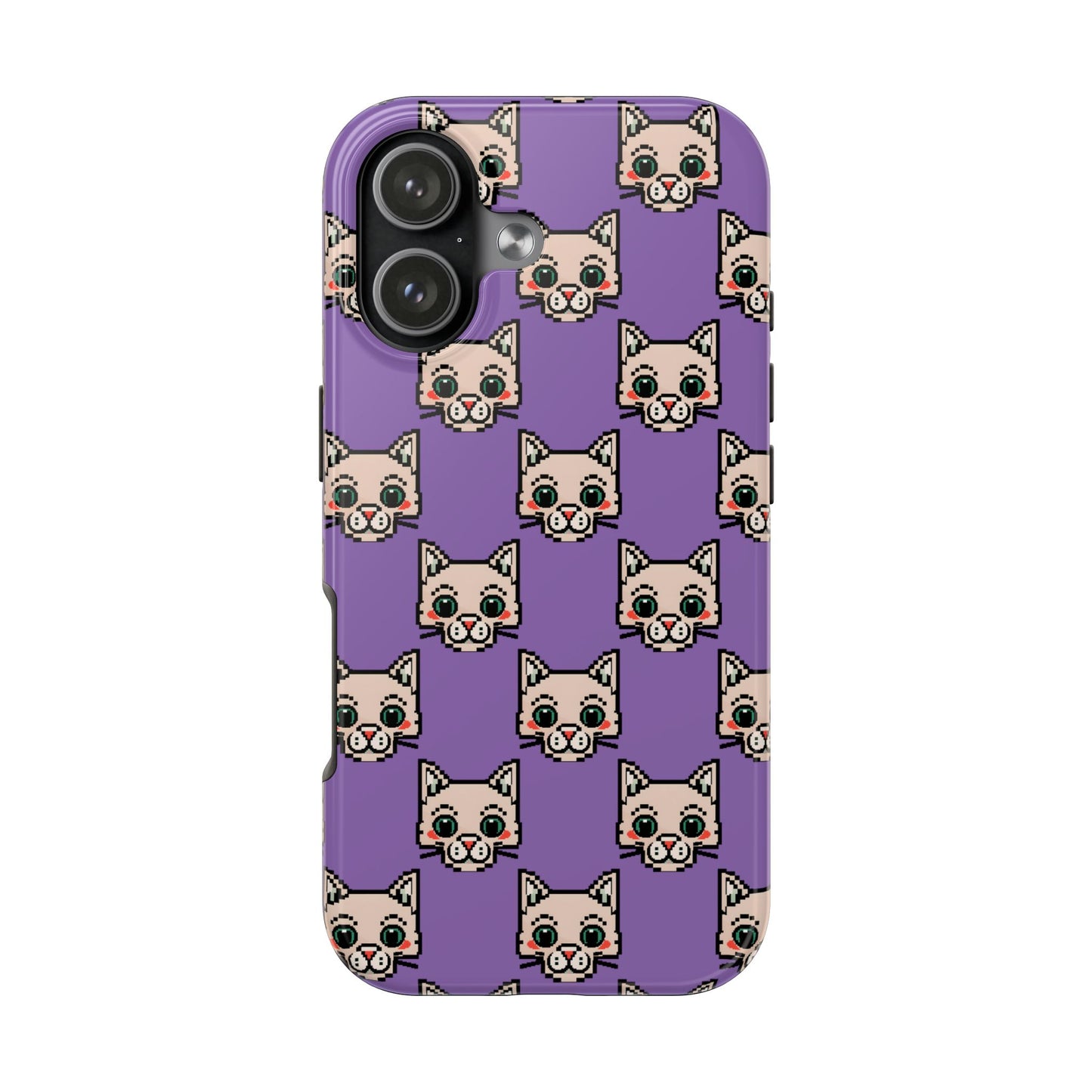 Cute Pixel Cat Tough Phone Case – Fun and Durable Protection for Cat Lovers - for iPhone