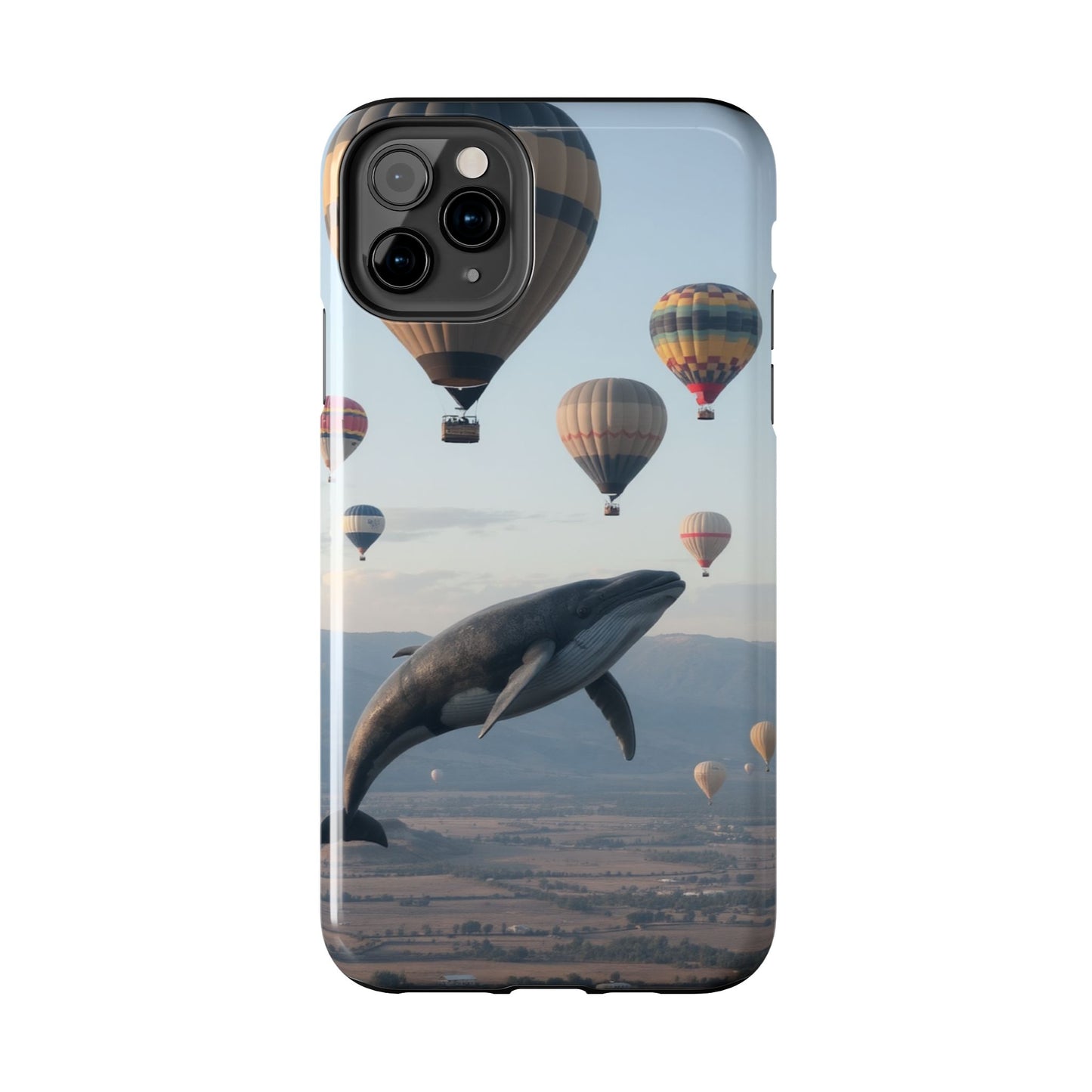 Whale Hot Air Balloon Tough Phone Case - Adventure & Nature Lovers