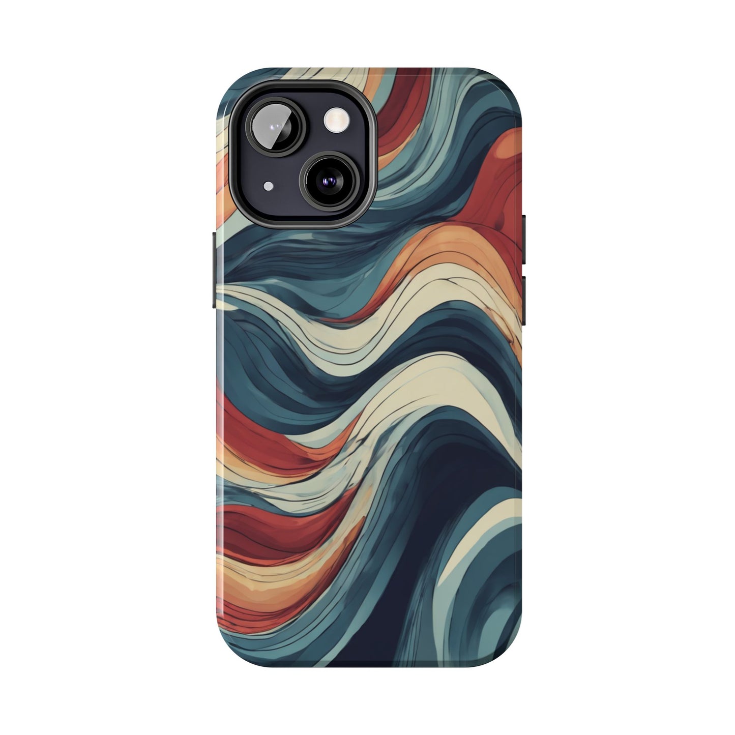 Abstract Wave Tough Phone Case | Stylish Protection for Daily Use - for iPhone