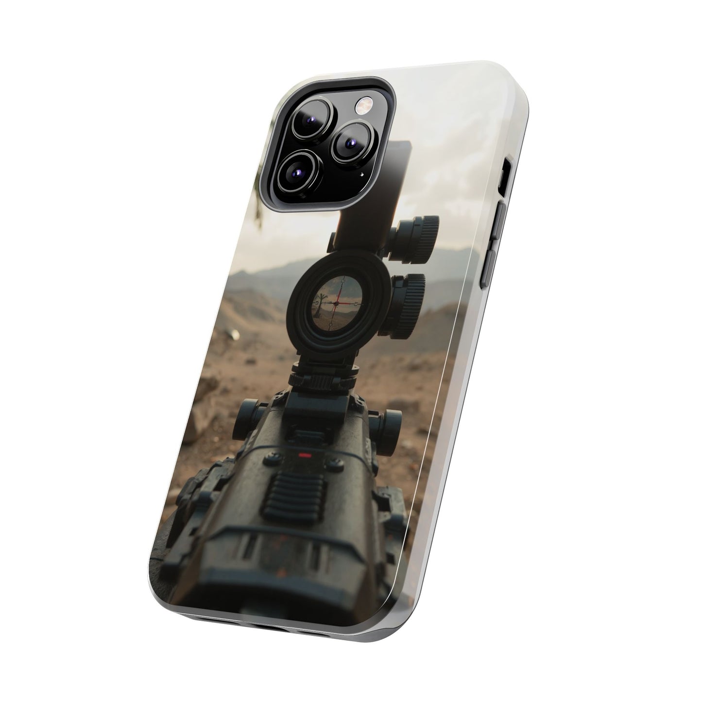Tough Phone Case with Sniper Scope Design - Durable & Stylish Protection for Outdoors Enthusiasts