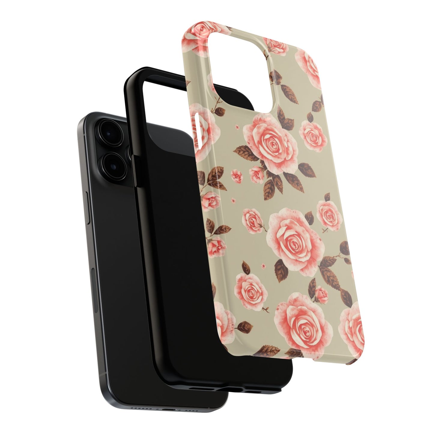 Elegant Floral Tough Phone Case for Stylish Protection - for iPhone