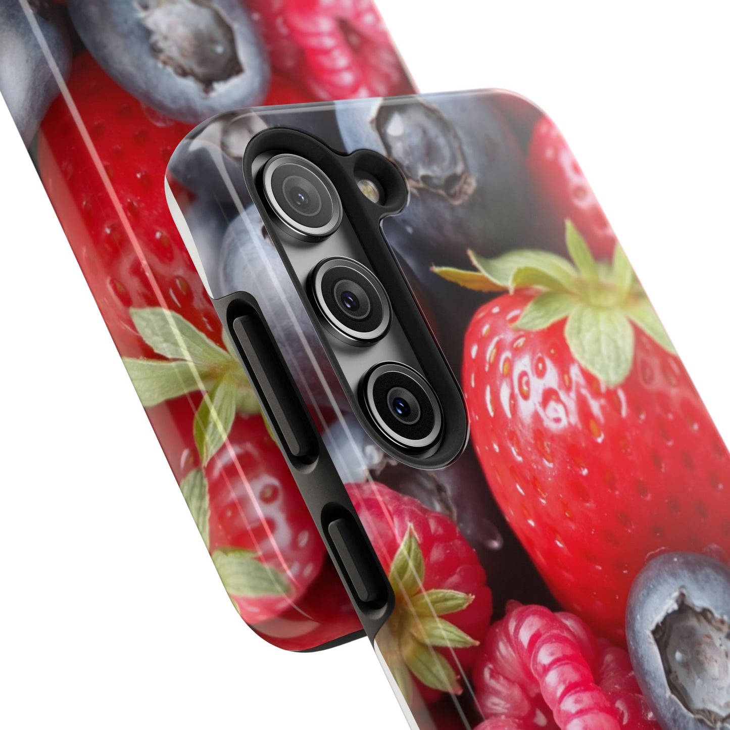 Fruit-Themed Tough Phone Case - Berry Burst Design