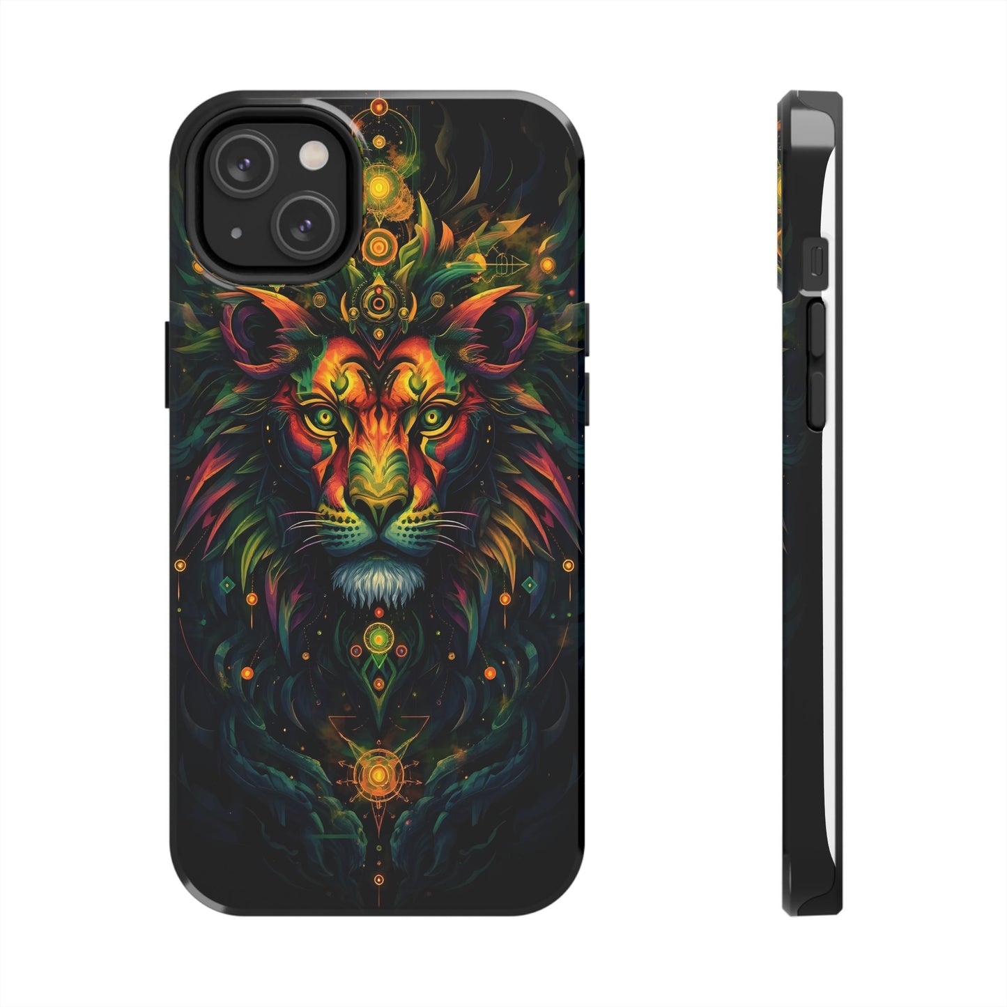 Vibrant Mystical Lion Art Tough Phone Case - Bold Protector for Animal Lovers - for iPhone