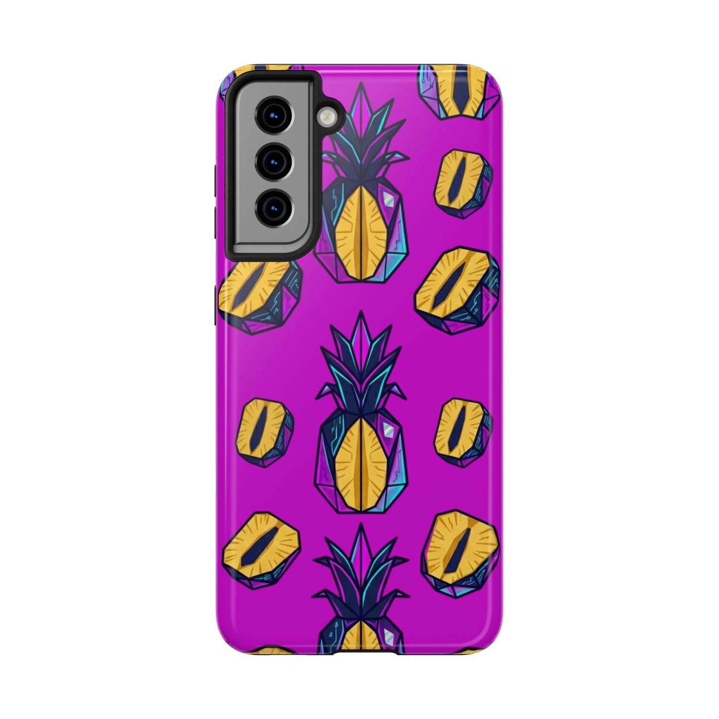 Cyberpunk Origami Pineapple iPhone Case