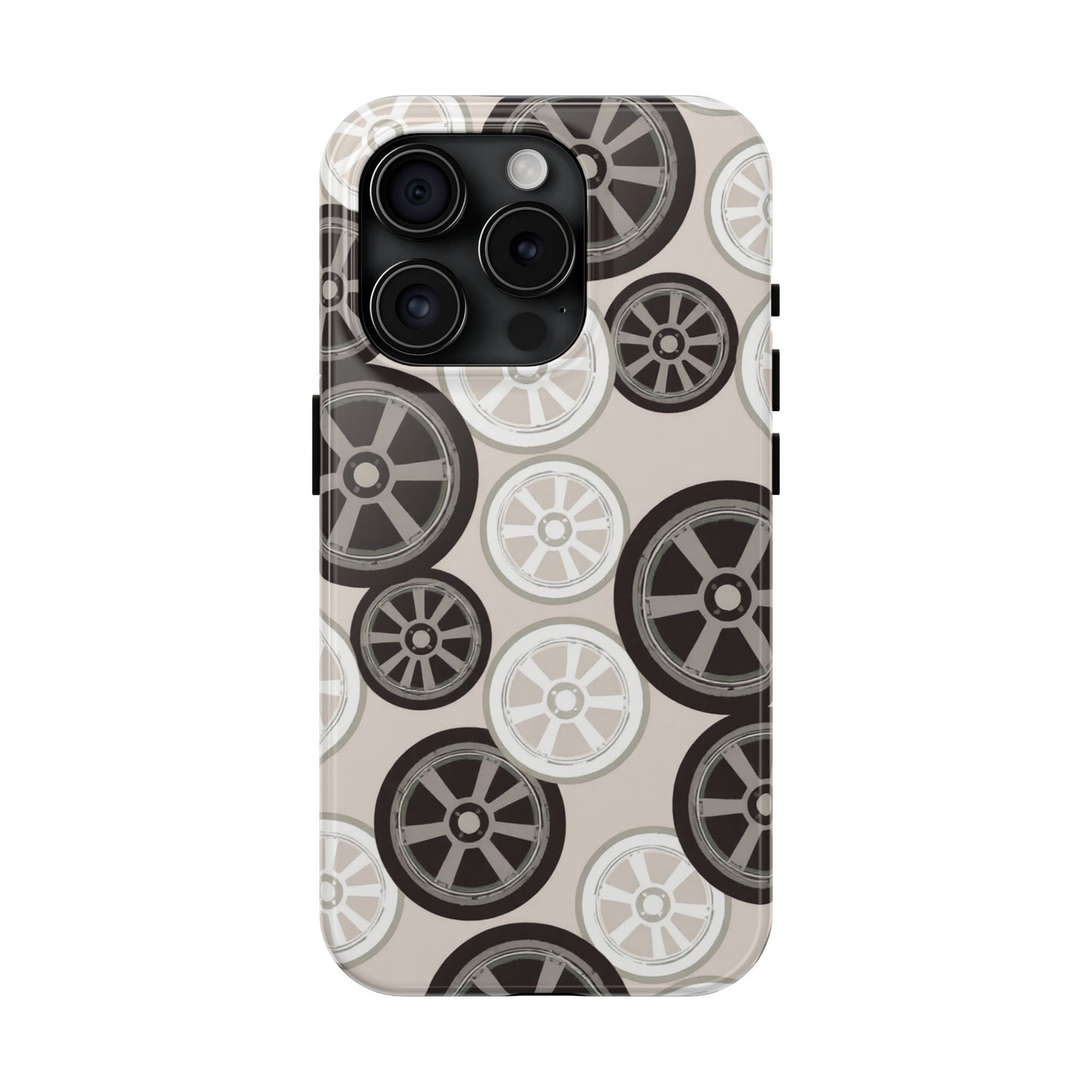 Racing Wheel Design Tough Phone Case – Durable Protection for Automotive Enthusiasts