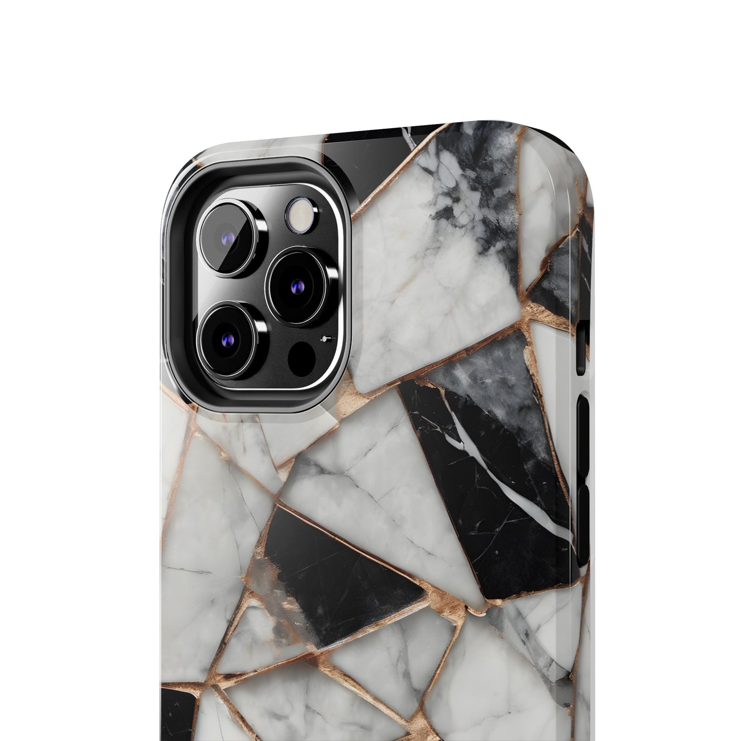 Elegant Marble Tough Phone Case - Stylish Protection for iPhone