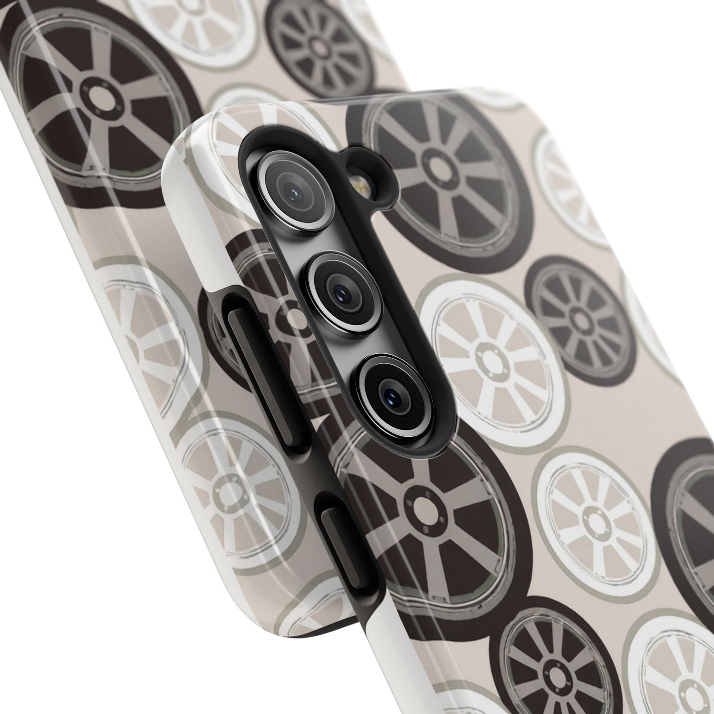 Racing Wheel Design Tough Phone Case – Durable Protection for Automotive Enthusiasts