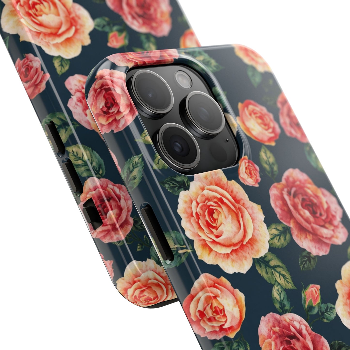 Floral Tough Phone Cases - Durable & Stylish New Age Rose Design - for iPhone