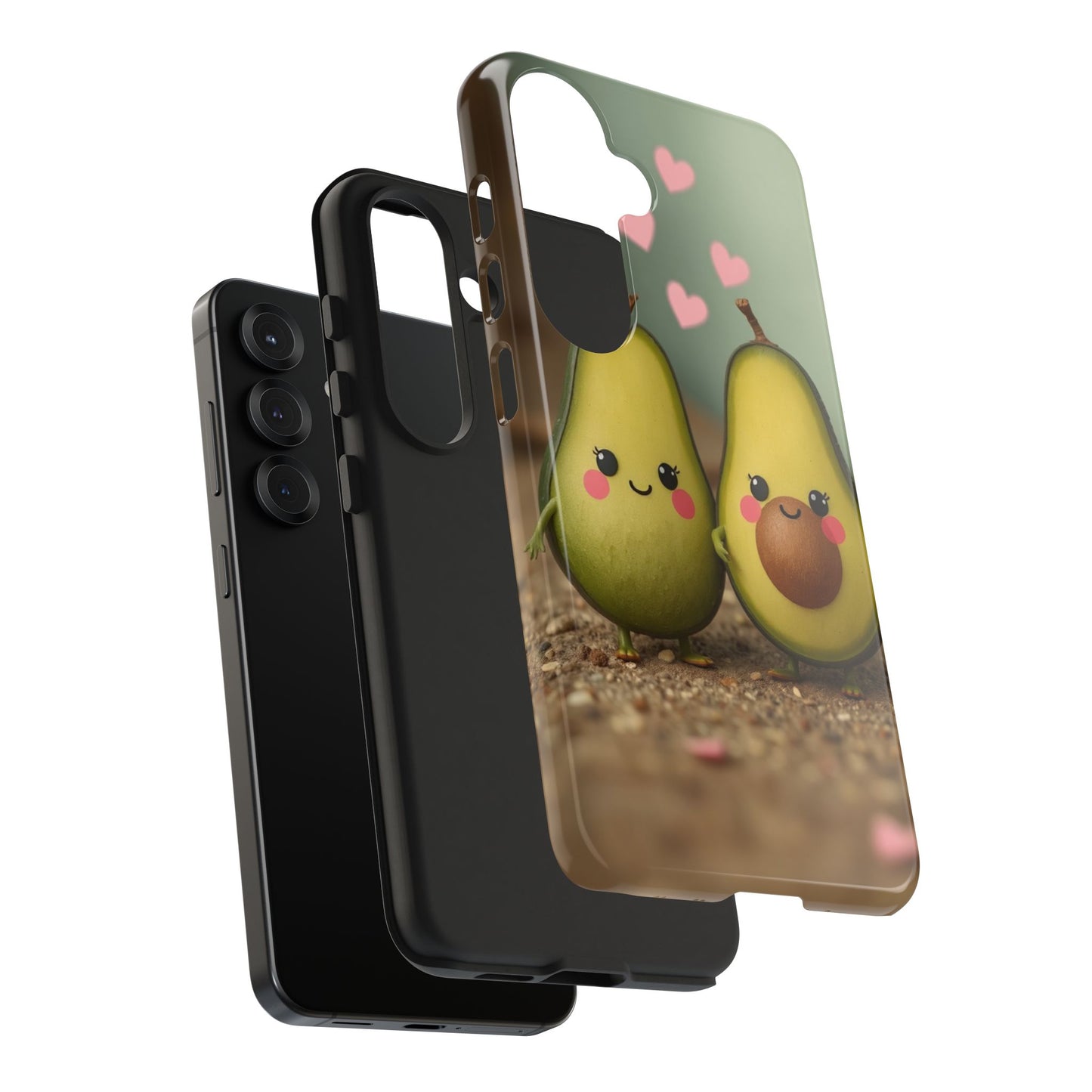 Cute Avocado Phone Case, Funny Tough Case, Quirky Phone Accessory, Gifts for Foodies, Valentine's Day Present