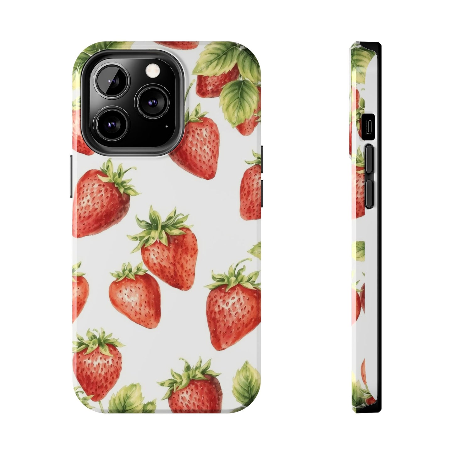 Strawberry Tough Phone Case - Durable Protection with a Fresh Design - for iPhone