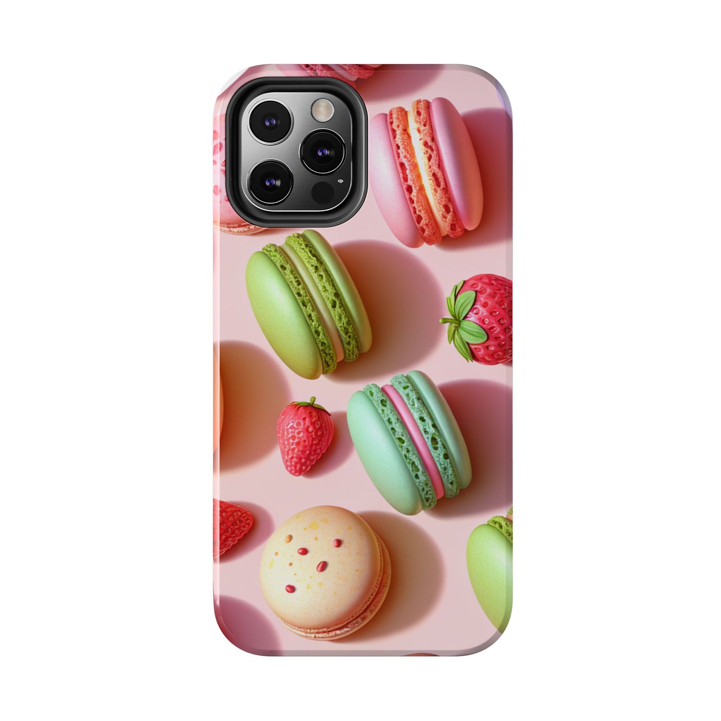 Macaron-Inspired Tough Phone Cases - Colorful Sweet Design - for iPhone